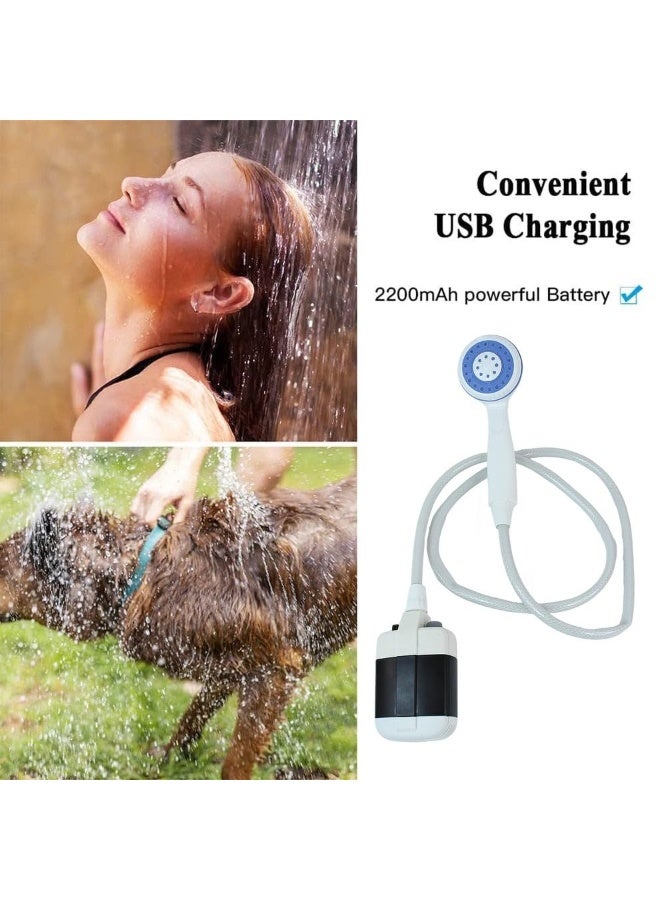 Trendigo Portable Camping Shower Kit – USB Rechargeable Electric Outdoor Shower Pump with 1.5M Hose, Handheld Showerhead, Suction Cup & Hook | IPX Waterproof | Ideal for Camping, Hiking, Beach, Pet Bathing, Car Wash & Garden Use - Image 3